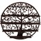 Sorbus Wall Mounted 5-Tier Nail Polish Rack Holder - Tree Silhouette Round Metal Salon Wall Art Display